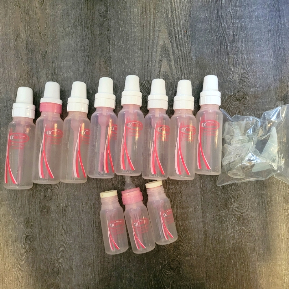 Dr Brown bottles x11 with extra nipples